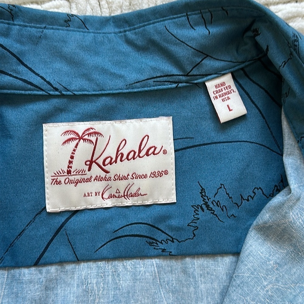 Hawaiian Island Kahala button up casual Goddess II Print Shirt by Kamea Hadar - Picture 2 of 6